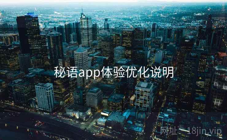 秘语app体验优化说明